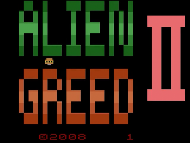 Alien Greed 2 (Homebrew) — Title screen